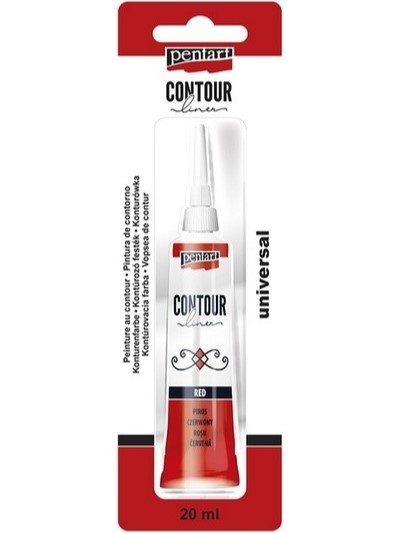 Kontúra PENTART 20 ml - červená