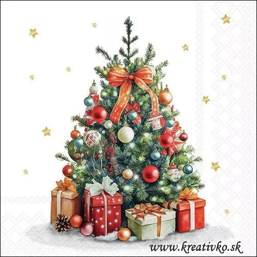 Servítka 33 x 33 cm - Vianočný stromček