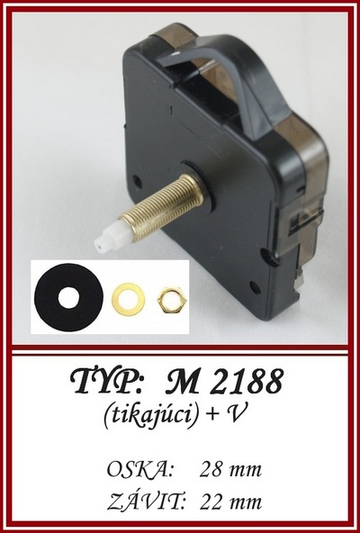 Hodinový STROJČEK (MO): M2188 (tikajúci) - OS: 28/22 mm + V